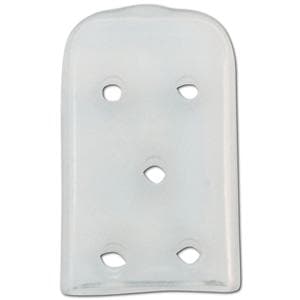 Präzisionsschutzkappen gelocht - Flach, natur, Größe 25 x 9 x 2 mm, Packung 100 Stück