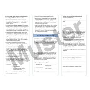 Einwilligung zu einer Zahnimplantation - Packung 50 Stück