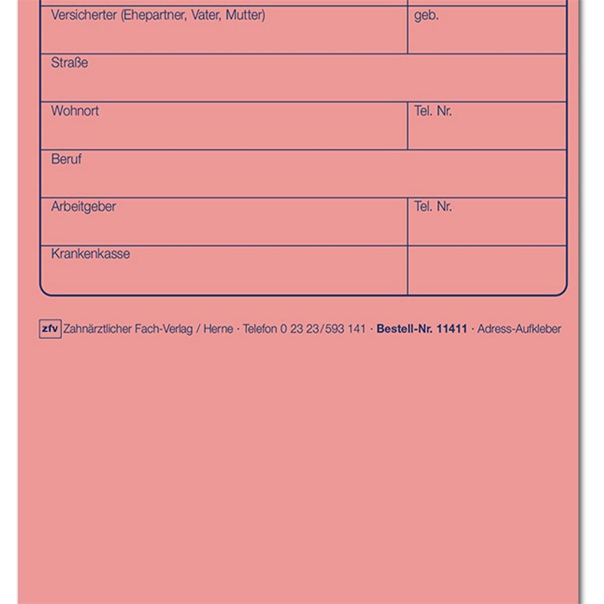 Adress-Aufkleber - Rot, Packung 100 Stück