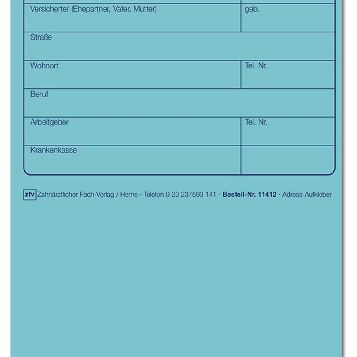 Adress-Aufkleber - Blau, Packung 100 Stück