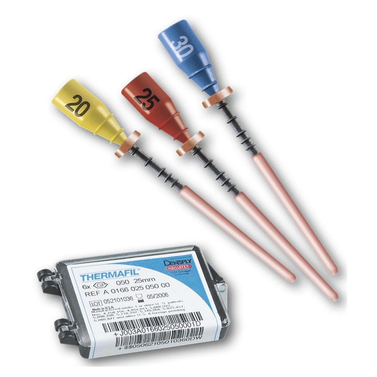 Thermafil® Obturatoren - Einzelpackung - ISO0 25, rot, Packung 6 Stück