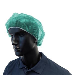 Baretthauben - mittel - Grün, Beutel 100 Stück