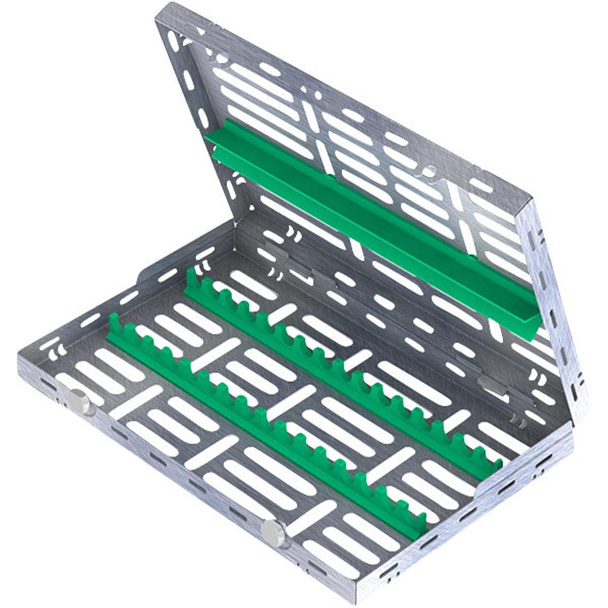 Classic Instrumentenkassette - Grüne Schienen, für 16 Instrumente