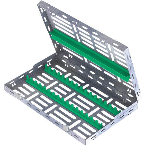 Classic Instrumentenkassette - Grüne Schienen, für 16 Instrumente