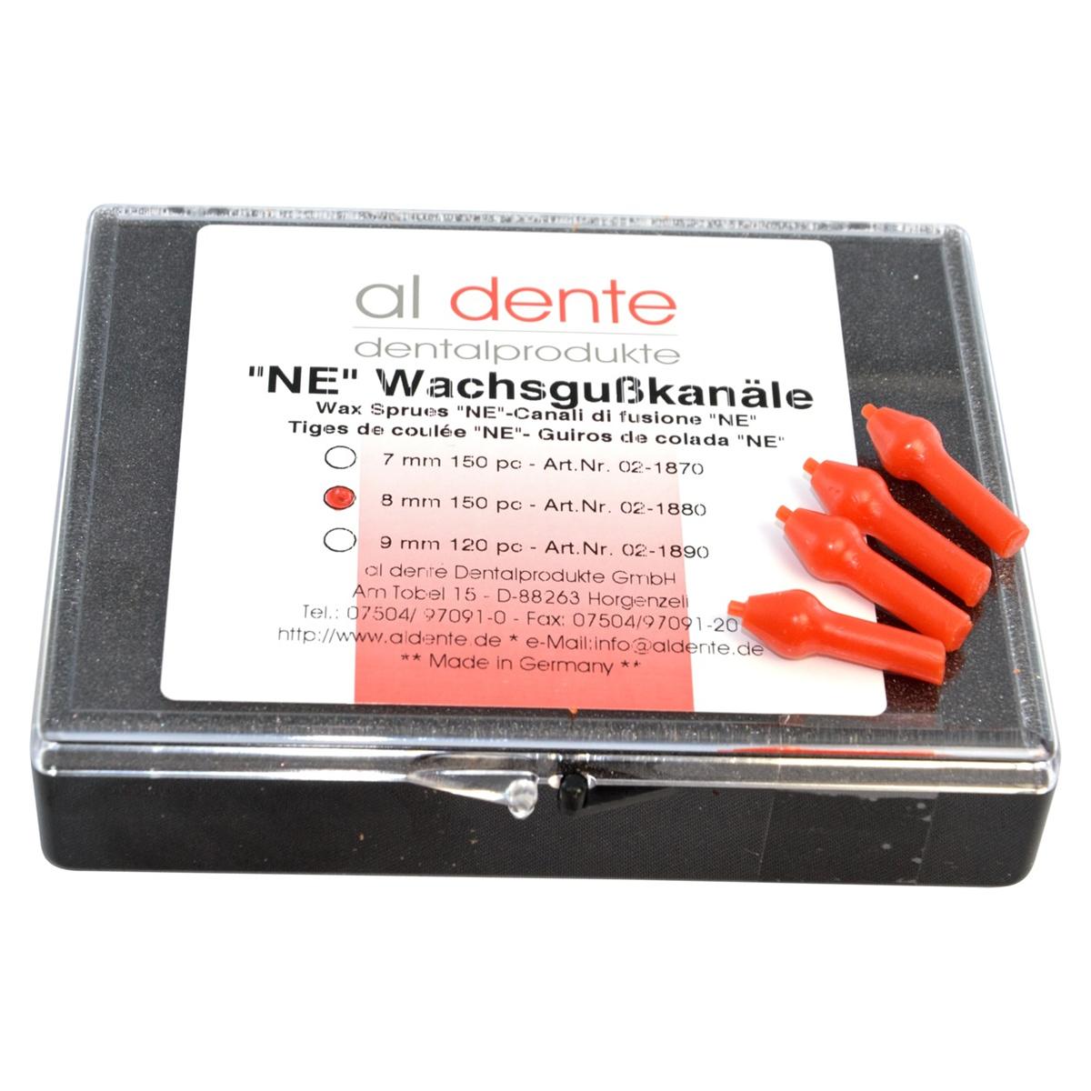 Guss-Kanäle mit verlorenem Kopf für EM / NEM - NEM - Ø 8 mm, Packung 150 Stück