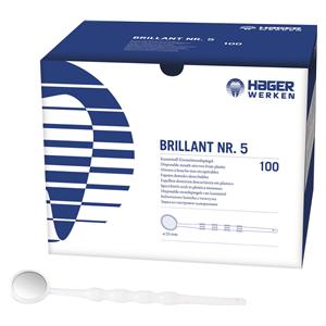 Brillant Fingerform Mundspiegel - Nr. 5 - Ø 23 mm, Packung 100 Stück