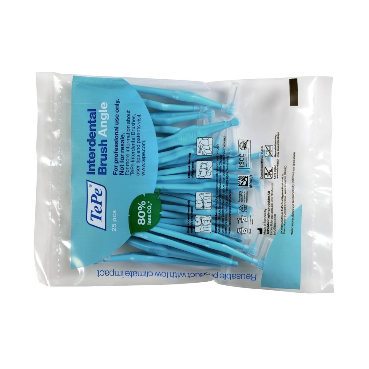 TePe Angle™ Interdentalbürsten - Einzelgrößen - Blau, Ø 0,6 mm, Packung 25 Stück
