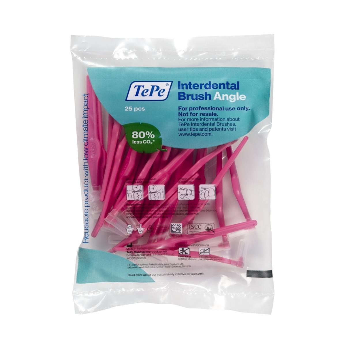 TePe Angle™ Interdentalbürsten - Einzelgrößen - Pink, Ø 0,4 mm, Packung 25 Stück