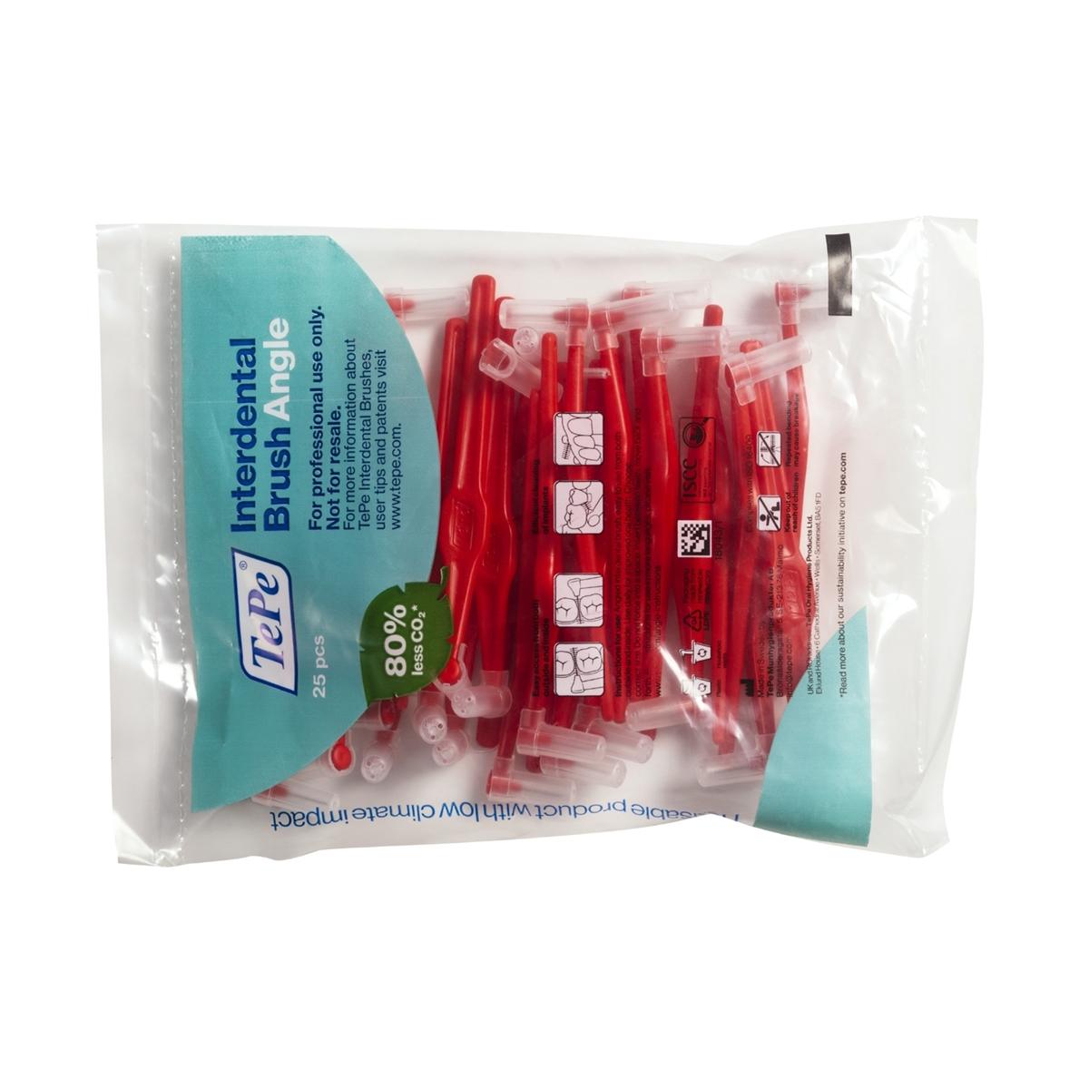 TePe Angle™ Interdentalbürsten - Einzelgrößen - Rot, Ø 0,5 mm, Packung 25 Stück