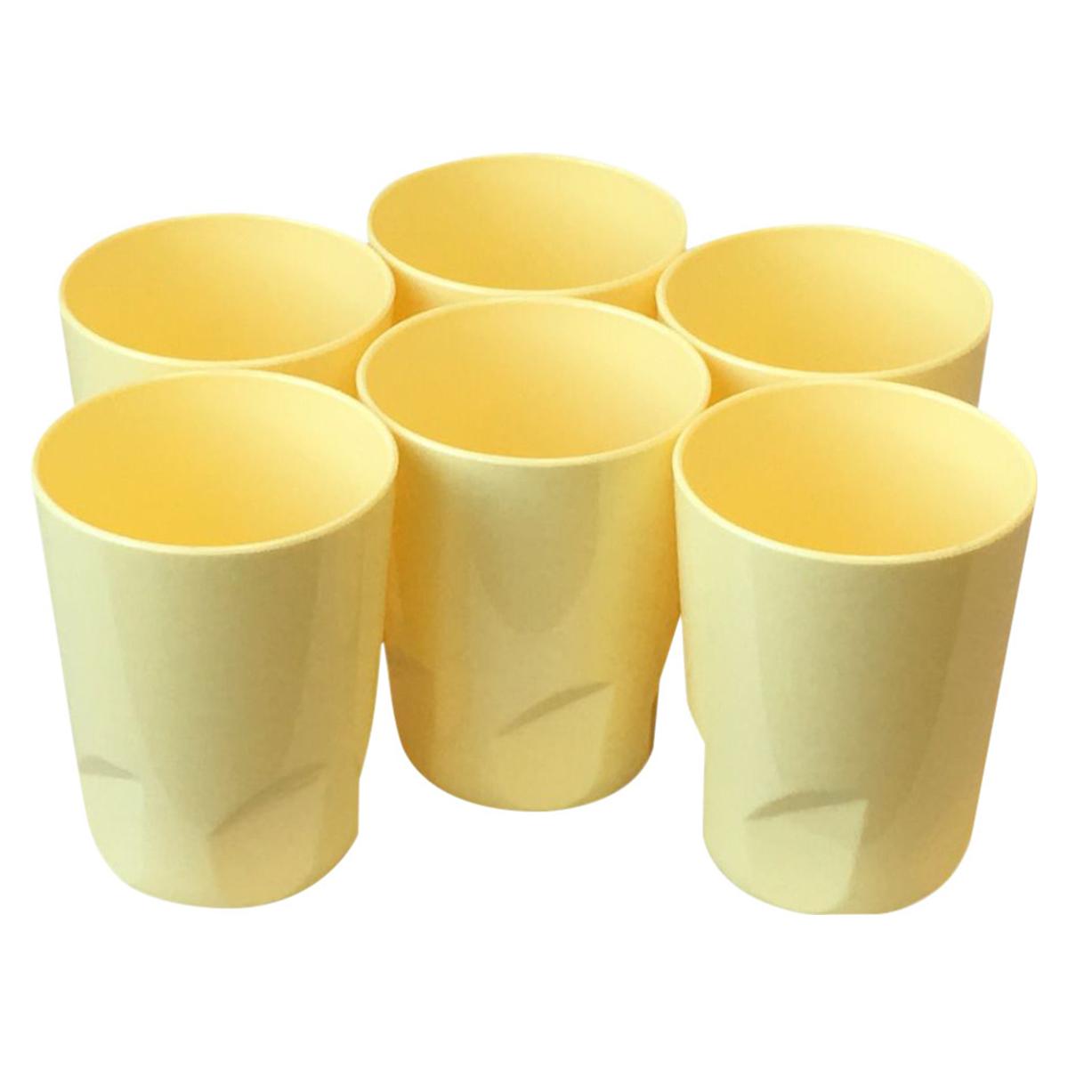 Mundspülbecher Color Mehrweg - Hellgelb, Packung 6 Stück