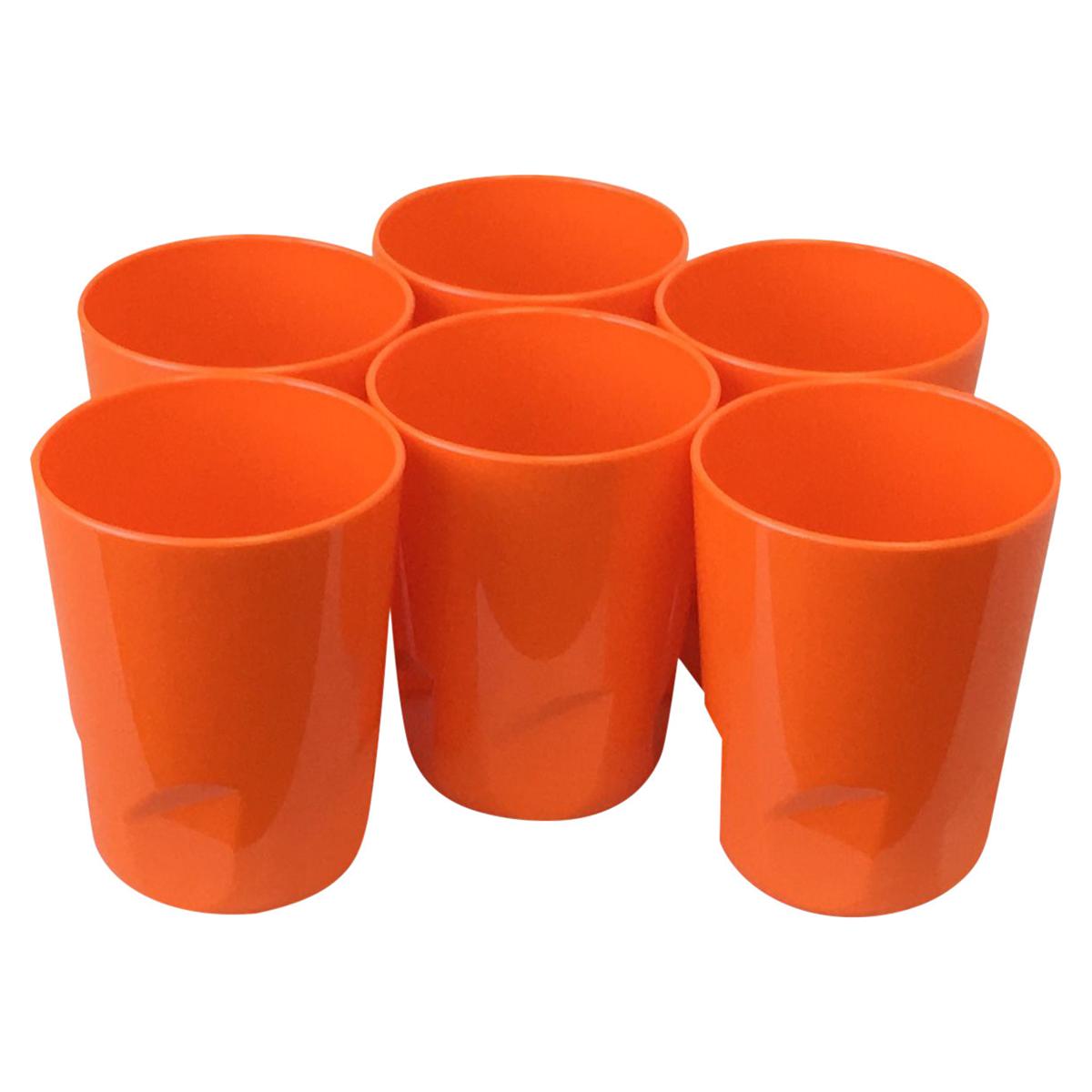 Mundspülbecher Color Mehrweg - Orange, Packung 6 Stück