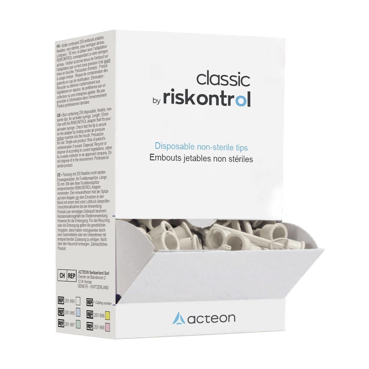 Riskontrol® Classic Einwegansätze - Weiß, Packung 250 Stück