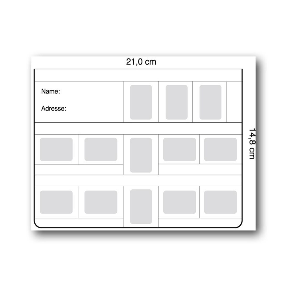 Dentalfilmtaschen für 13 Zahnfilme - Format DIN A5 quer, Packung 50 Stück