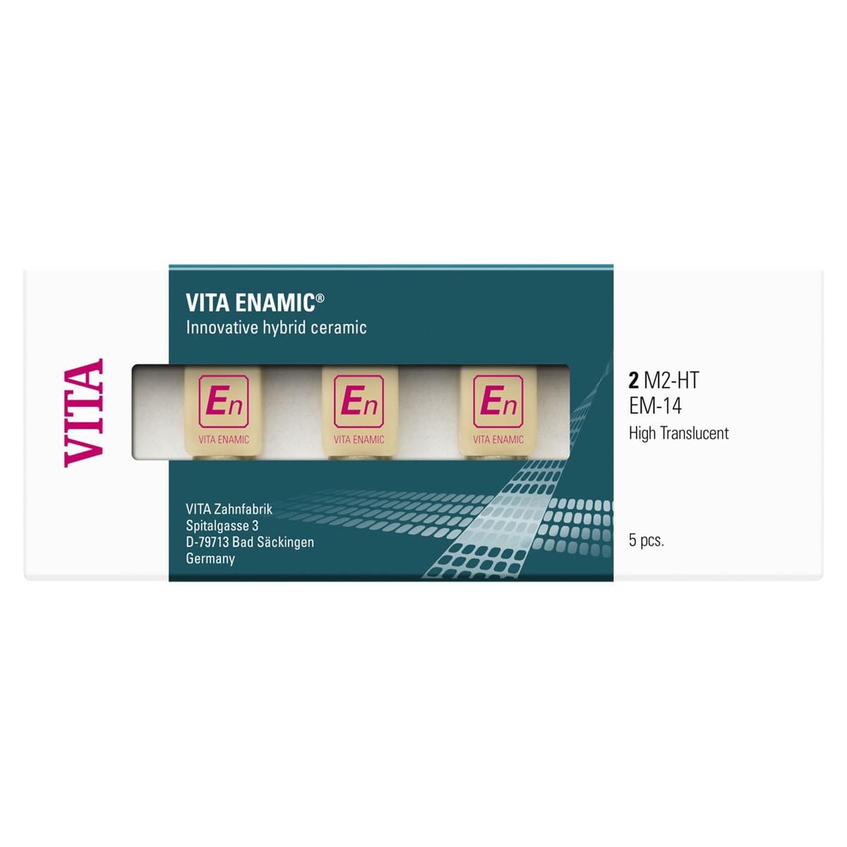 VITA ENAMIC® for CEREC®/inLab® VITA SYSTEM 3D-MASTER® - 2M2-HT, Größe EM-14, Packung 5 Stück