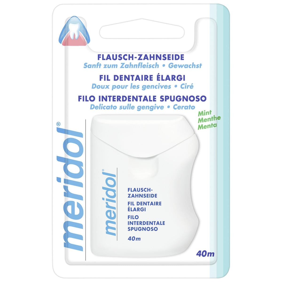 meridol® Flausch-Zahnseide gewachst - Packung 40 m