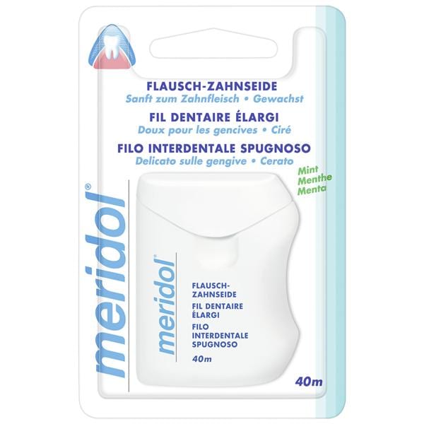 meridol® Flausch-Zahnseide gewachst - Packung 40 m
