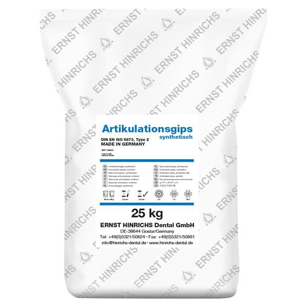 Artikulation Synthetikgips superweiß - Sack 25 kg