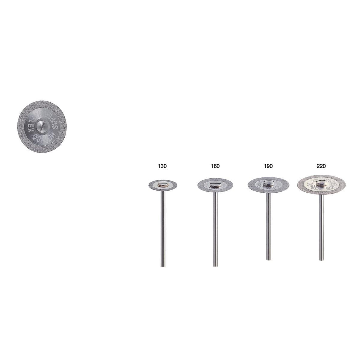 SUPERDIAFLEX®, Form 355 C - Ø 22 mm, Stärke 0,17 mm, fein (rot)