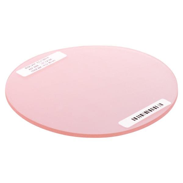 BIOPLAST® Color, Ø 125 mm - Einzelfarben - Rot-Transparent, Stärke 3 mm, Packung 10 Stück