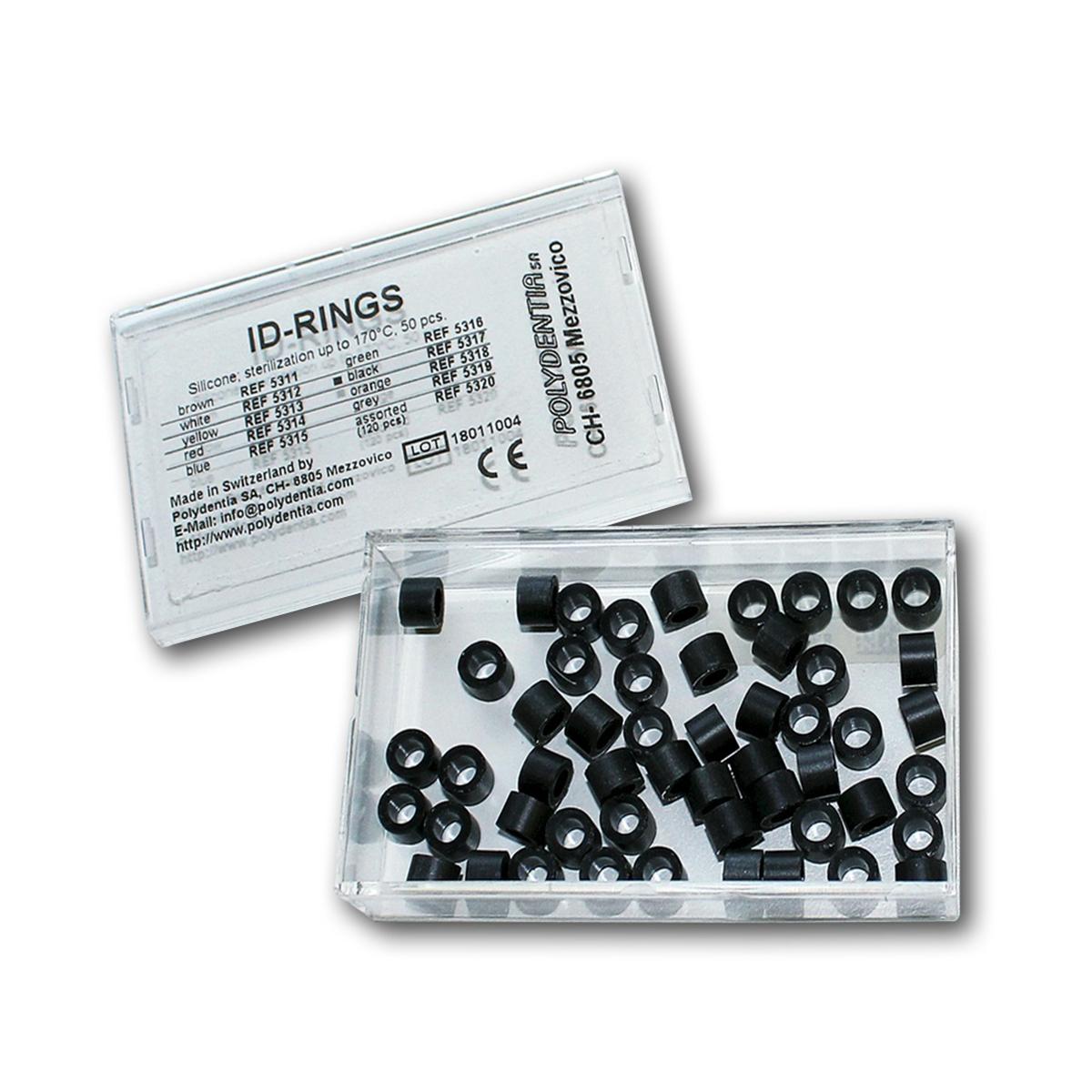 Maxi ID-Ringe - Schwarz, Packung 25 Stück