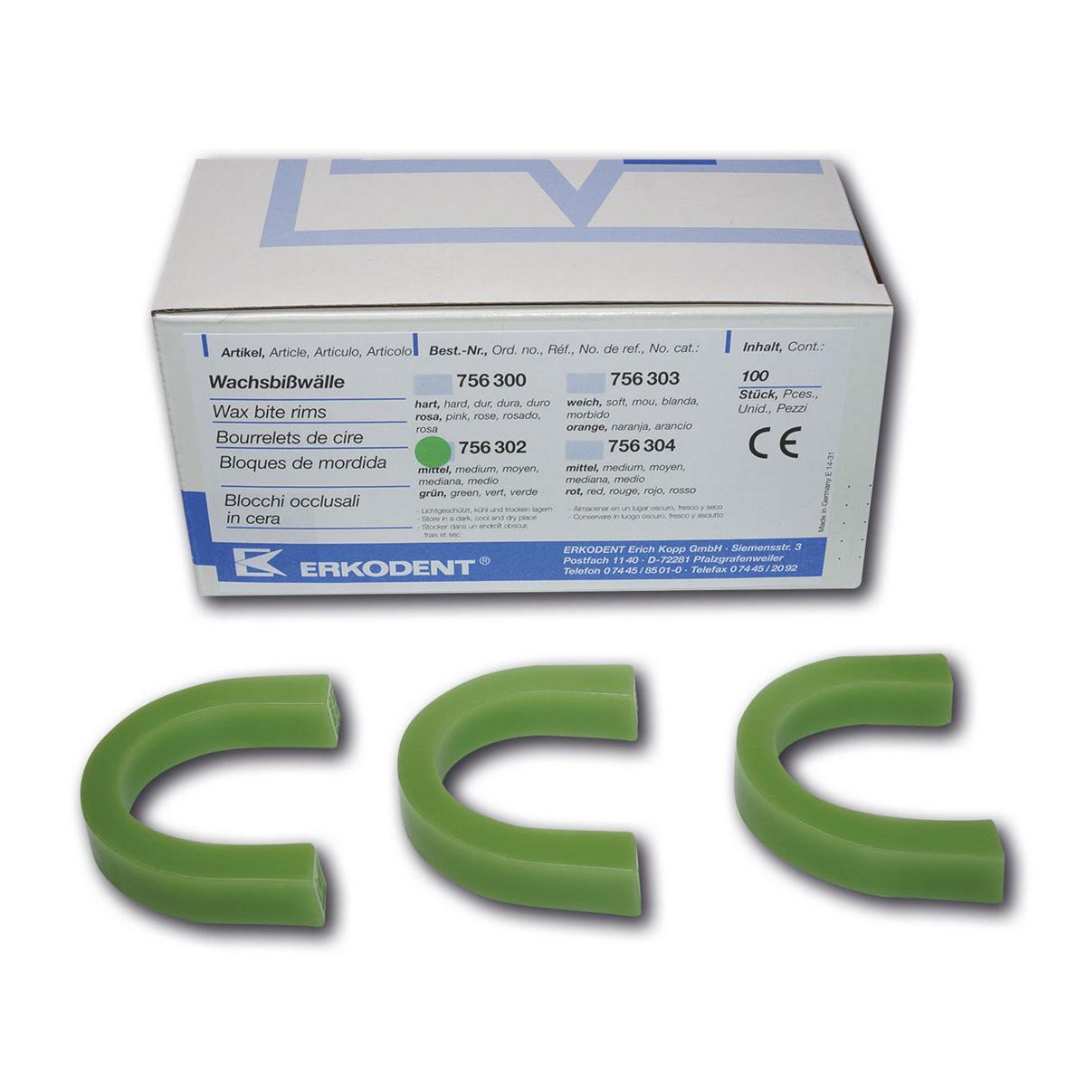 Wachsbisswälle - Mittel, hellgrün, Packung 100 Stück