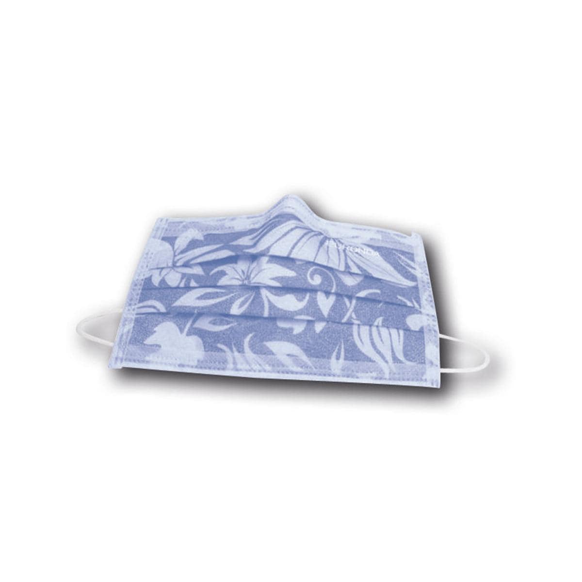 Monoart® Mundschutz Pro 3 Flower - Blau, Packung 50 Stück