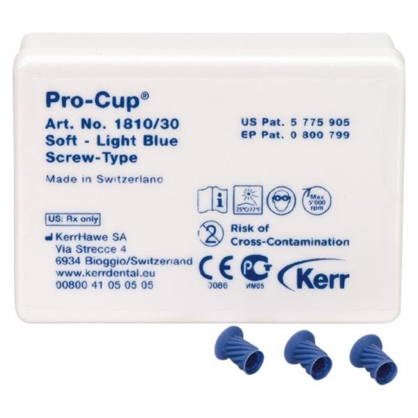Pro-Cup™ Screw-Type - Hellblau, weich, Packung 30 Stück