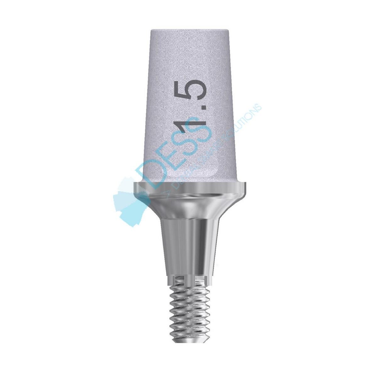 Titanabutment - kompatibel mit Dentsply Ankylos® - Höhe 1,5 mm, 0° gewinkelt, mit Rotationsschutz