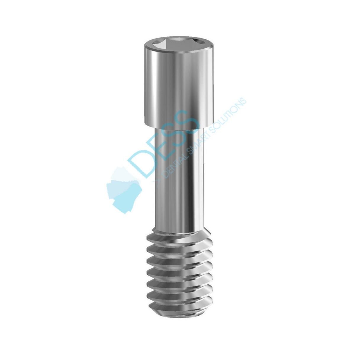 Spezial-Abutmentschraube - kompatibel mit Zimmer Screw-Vent® - Schmaler Kopf, 6-Kant, Höhe 1,27 mm, Packung 10 Stück