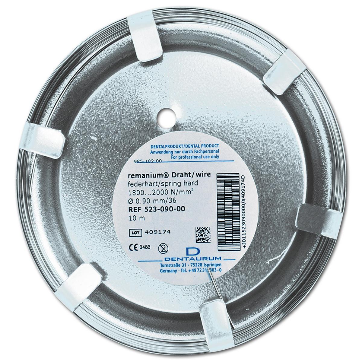 remanium® Laborrollen rund, federhart - Ø 0,90 mm / 36, Länge 10 m