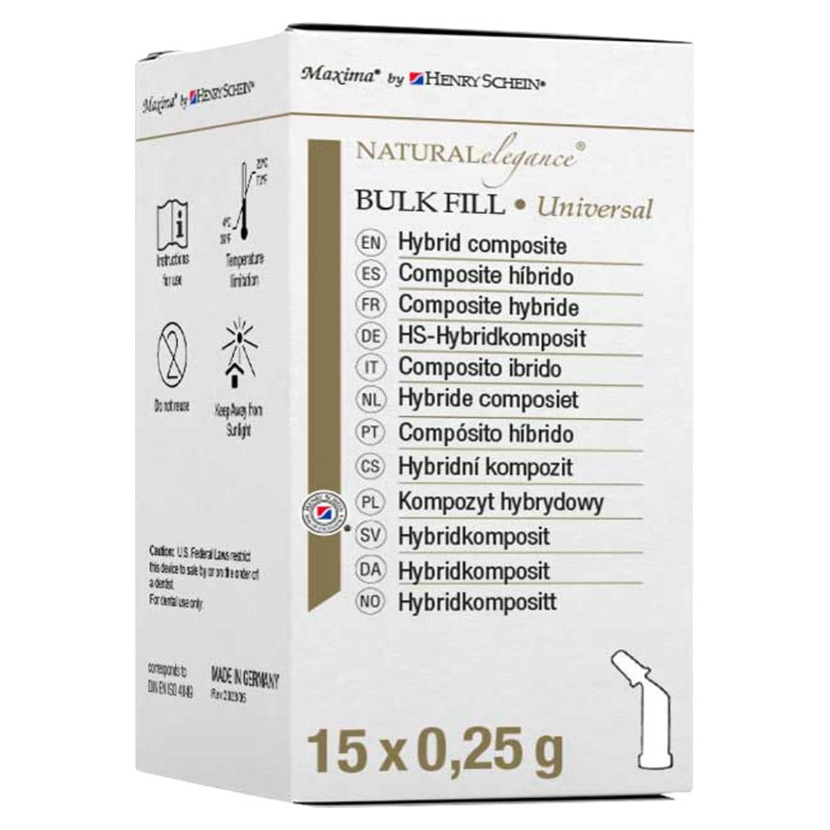 HS-Maxima® Natural Elegance BULK FILL, Tips - Universal, Kapseln 15 x 0,25 g