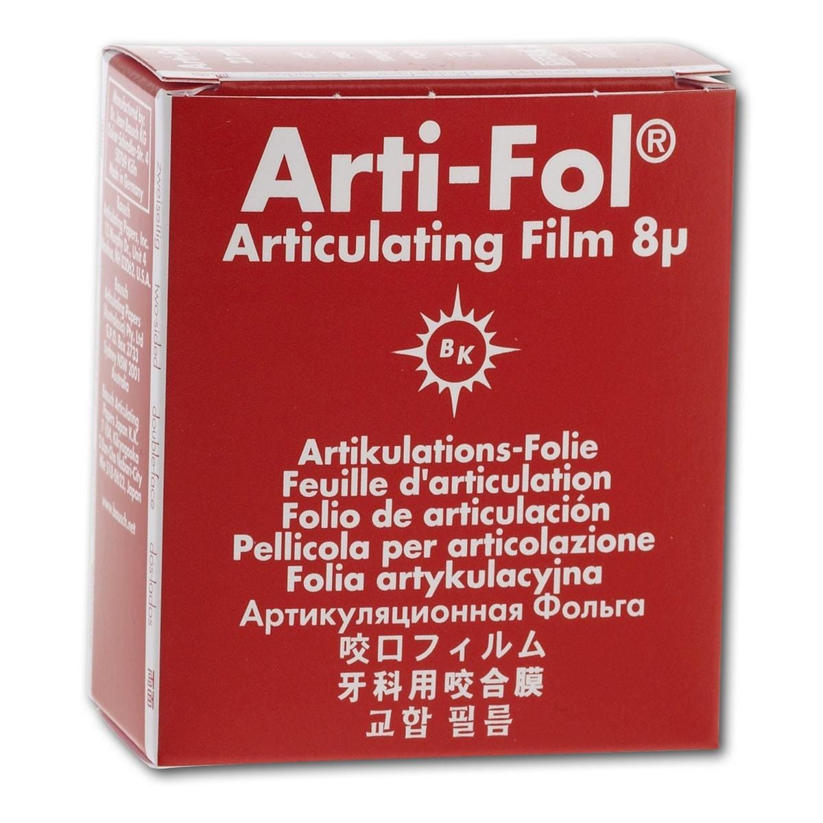 Bausch Arti-Fol® zweiseitig 22 mm - BK 25, rot, Spender 20 m