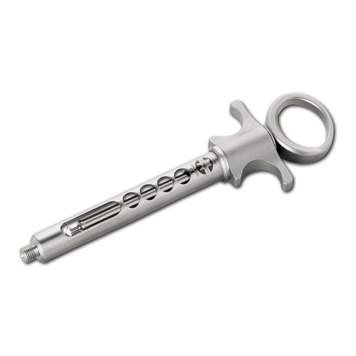 Edelstahlspritze - Aspirationsspritze mit kleinem Daumenring