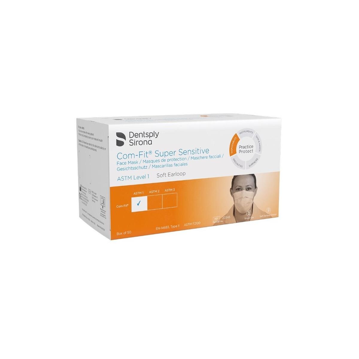 Com-Fit® Super Sensitive Mundschutz - Weiß, Packung 50 Stück