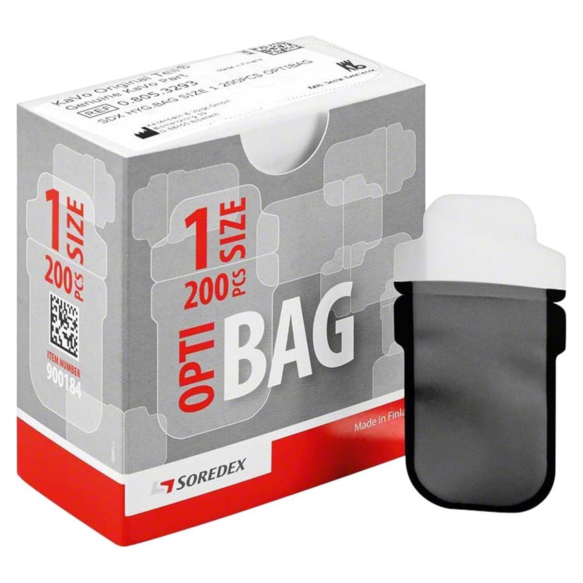 OPTIBAG - Schutzhüllen - Größe 1, 2,4 x 4 cm, Packung 200 Stück