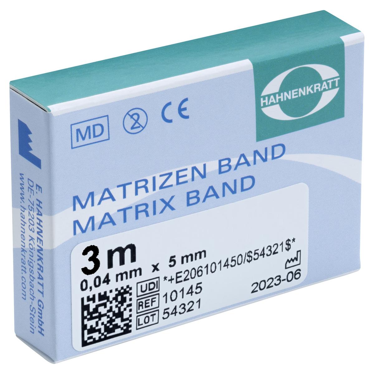 Matrizenband Hahnenkratt - Rolle 3 m - Breite 5 mm, Stärke 0,04 mm
