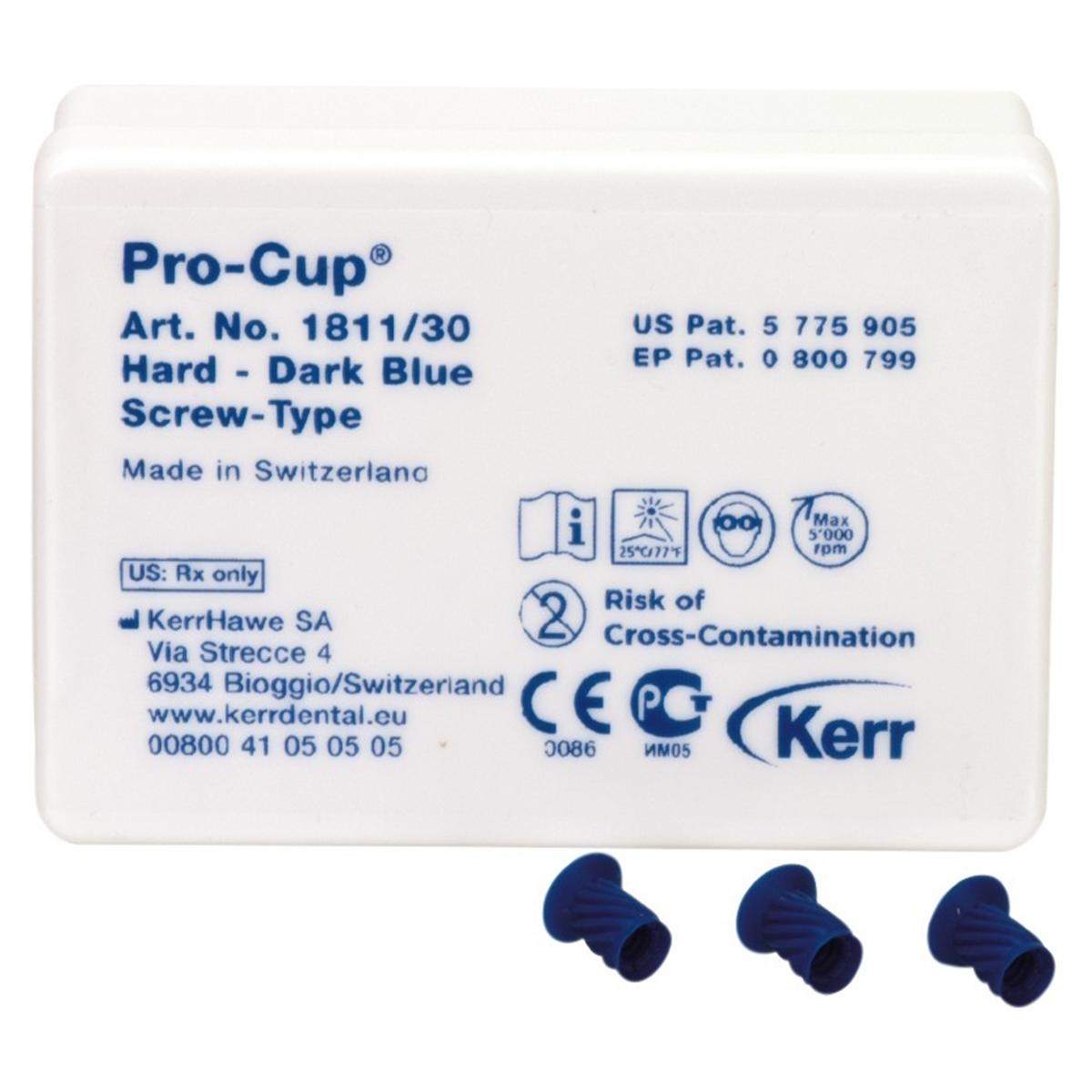Pro-Cup™ Screw-Type - Dunkelblau, hart, Packung 30 Stück