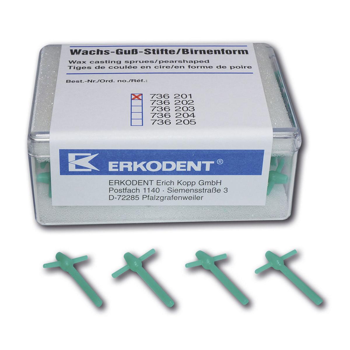 Gussbirnen grün - Größe 1, Ø 5 mm, Packung 100 Stück