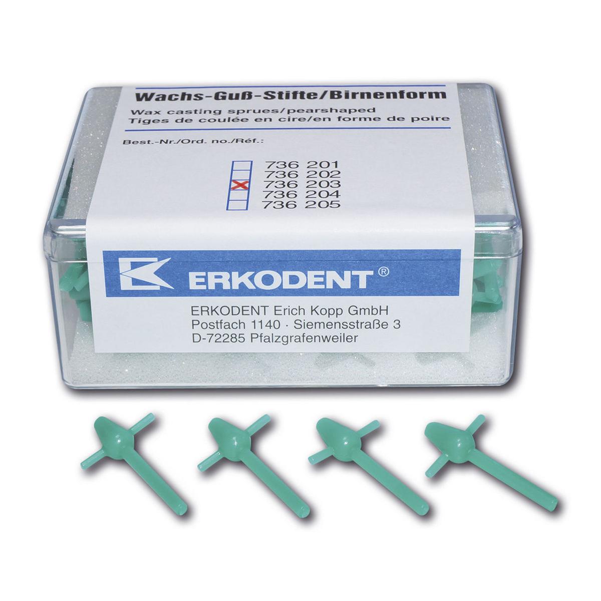 Gussbirnen grün - Größe 3, Ø 7 mm, Packung 100 Stück