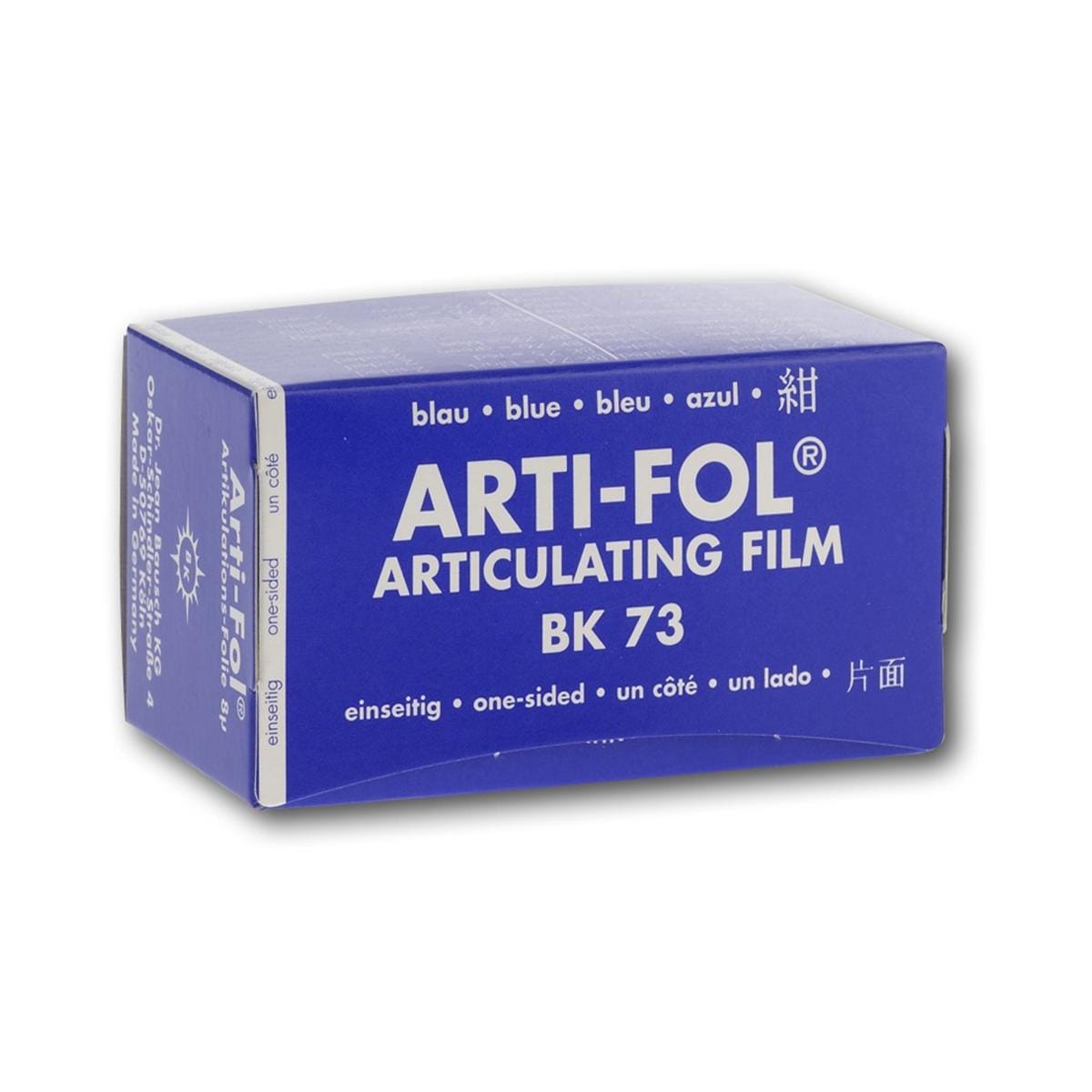 Bausch Arti-Fol® einseitig 75 mm - BK 73, blau, Rolle 20 m