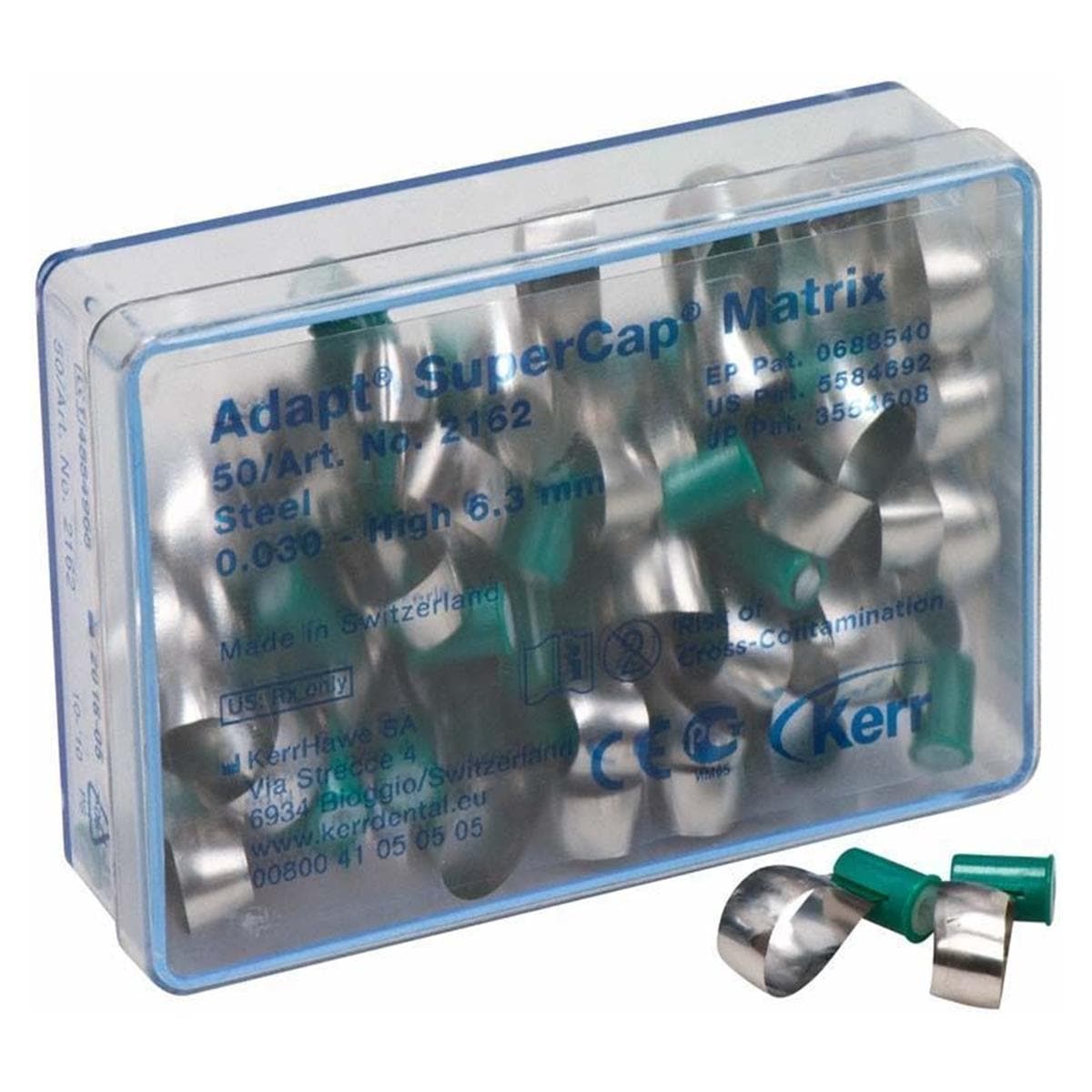 Adapt™ SuperCap™ Matrix - Stahl, Stärke 0,030 mm, Höhe 6,3 mm, Packung 50 Stück