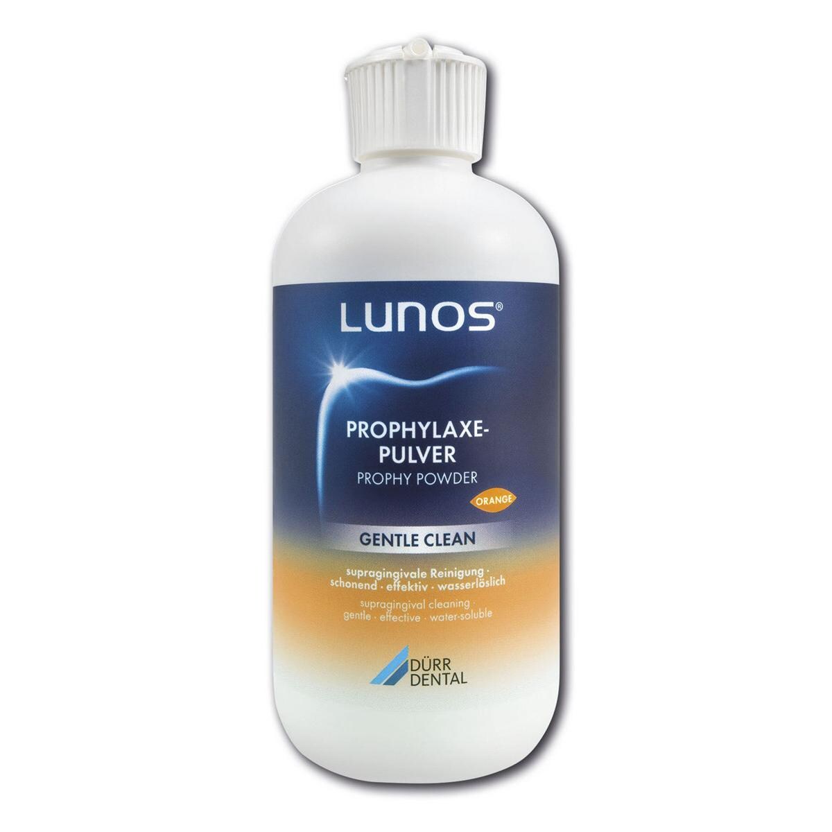 Lunos® Prophylaxepulver Gentle Clean - Orange, Flaschen 4 x 180 g