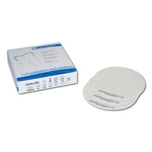 Erkodur-0M1 zahnfarben, mit Isolierfolie, Ø 120 mm (rund) - Stärke 0,6 mm, Packung 20 Stück