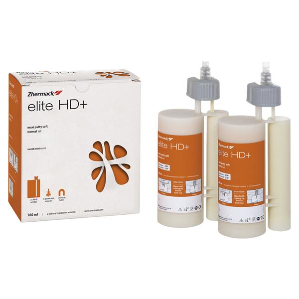 Zhermack elite HD+ maxi putty soft - Standardpackung - Normalhärtend, Kartuschen 2 x 380 ml