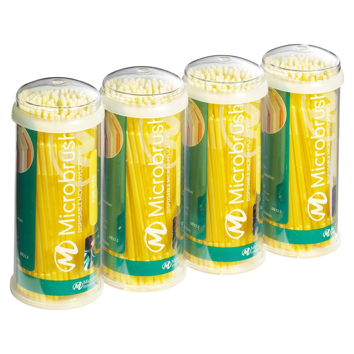 Microbrush® Röhrenserie - Nachfüllpackung - Gelb, fein, Ø 1,5 mm, Packung 400 Stück