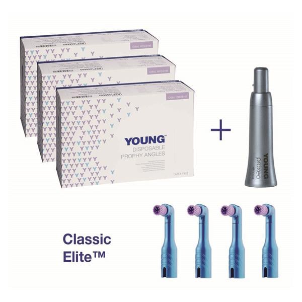 Young™ Einweg-Prophylaxe-Winkelstück - Starter Kit - Classic Elite, soft, gerade