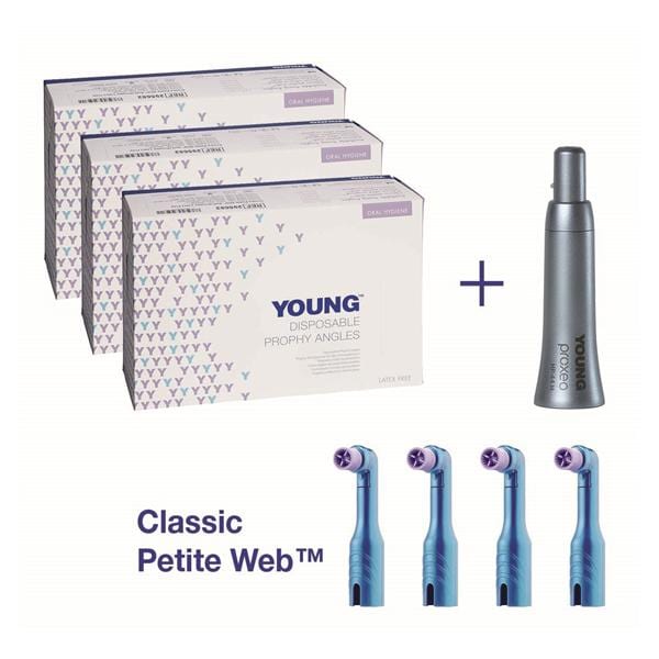 Young™ Einweg-Prophylaxe-Winkelstück - Starter Kit - Classic Petite Web, soft, kurz, gerade