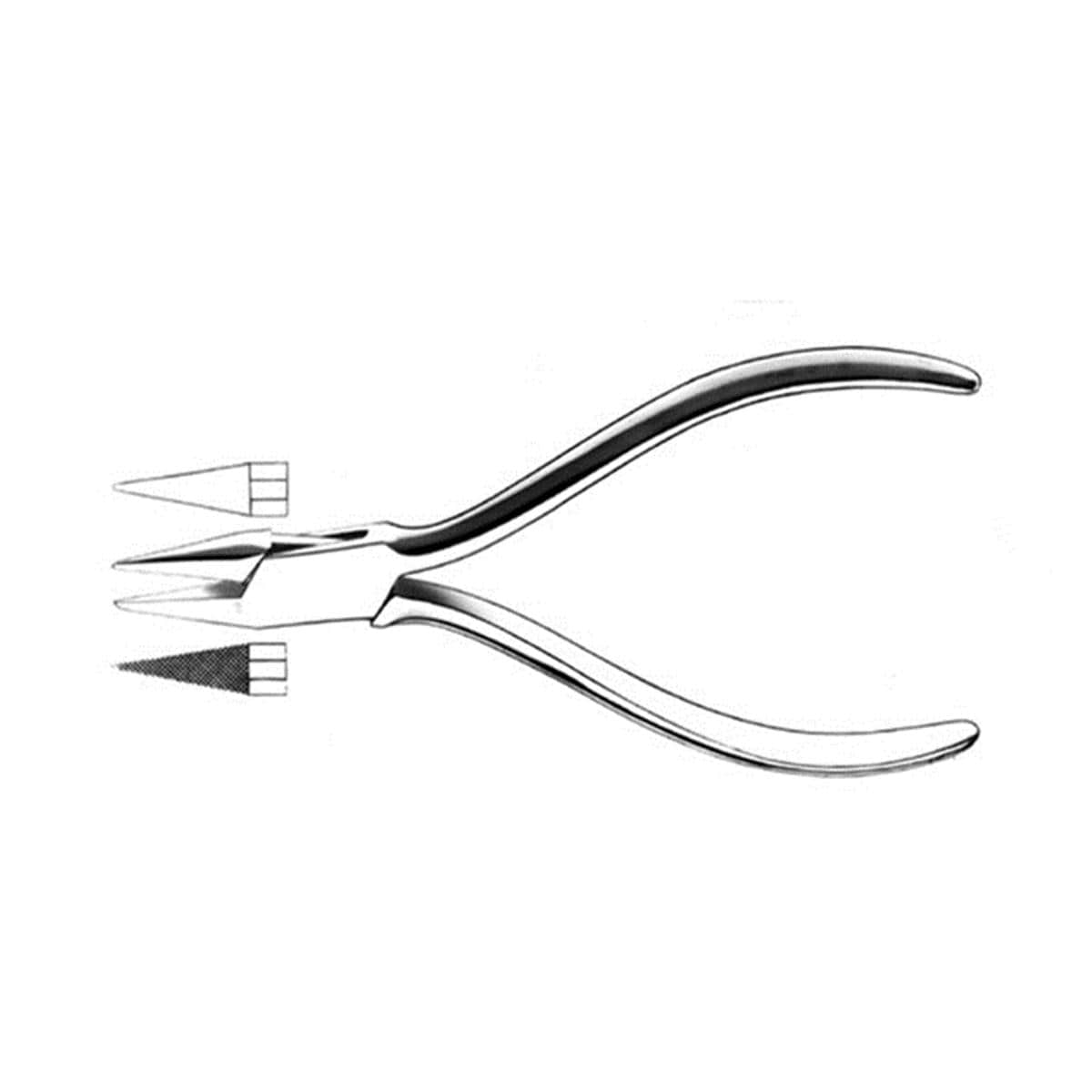 Flachspitzzange - Nr. 1325 RS, Länge 13 mm, gerieft