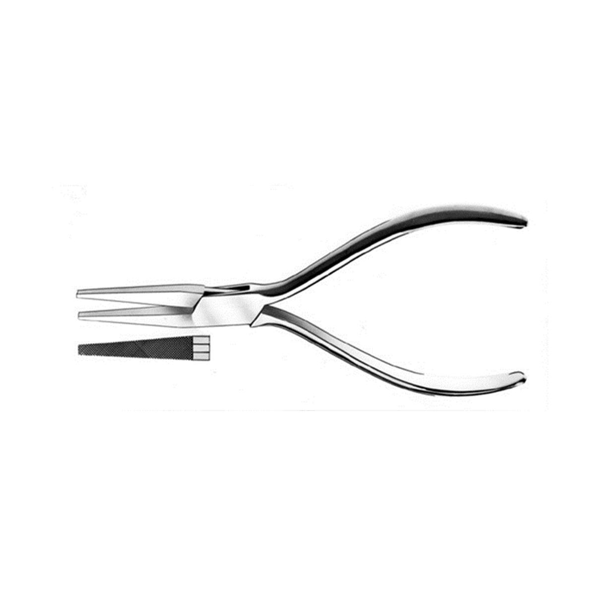 Flachzange - Langenbeck - Nr. 1309 RS, Länge 14 cm, gerieft