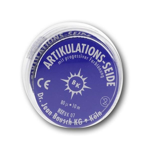 Bausch Artikulationsseide - BK 07, blau, Rolle 16 mm breit, 10 m
